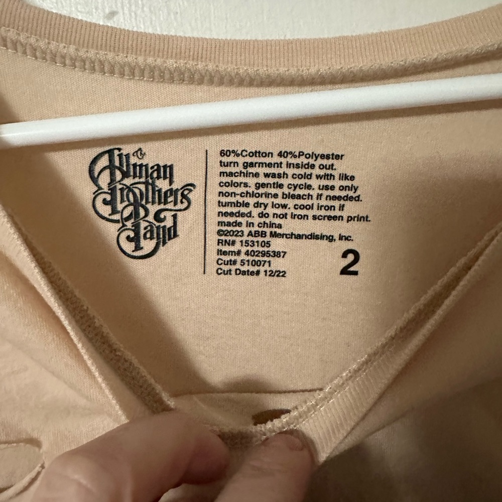 Tan Allman Brothers tee